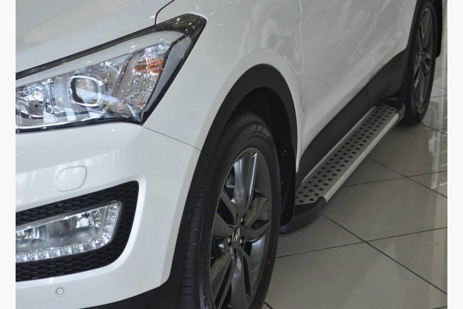 Hyundai Santa Fe 3 2012–2018 Sidetrin Allmond Grey (2 stk., aluminium) Image