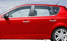 Kia Ceed 2007–2012 Vindueslister (4 stk., rustfrit stål) foto 2