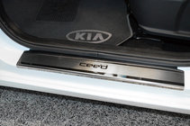 Kia Ceed 2012–2018 Dørtrinslister Nathaniko (4 stk., rustfrit stål) Standard - Lohmann tape, 0,5 mm foto 1