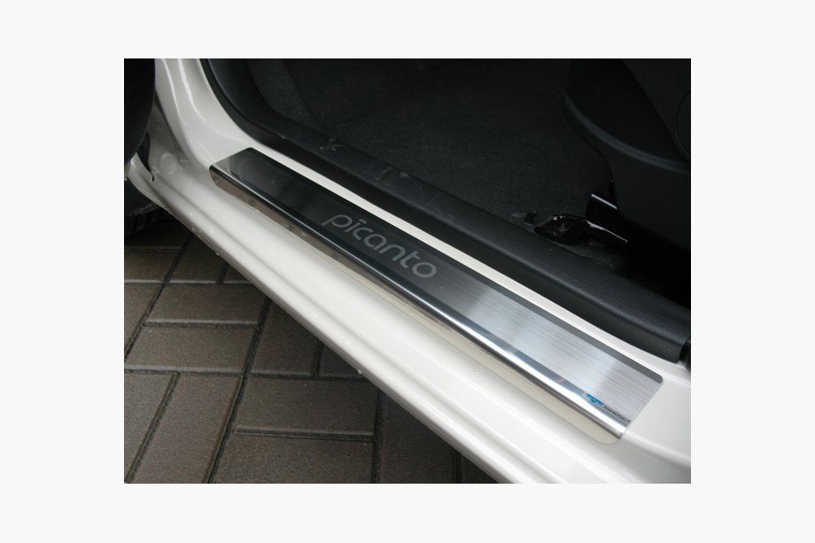 Kia Picanto 2011–2016 Dørtrinslister Natanika Premium (4 stk., rustfrit stål) Image