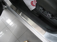 Kia Sportage 2004–2010 Dørtrinslister Nathaniko (4 stk., rustfrit stål) Premium - 3M tape, 0,8 mm foto 1