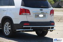 Kia Sorento II XM 2009–2014 Bageste beskyttelsesbøjle AK003-2 (rustfrit stål) foto 9