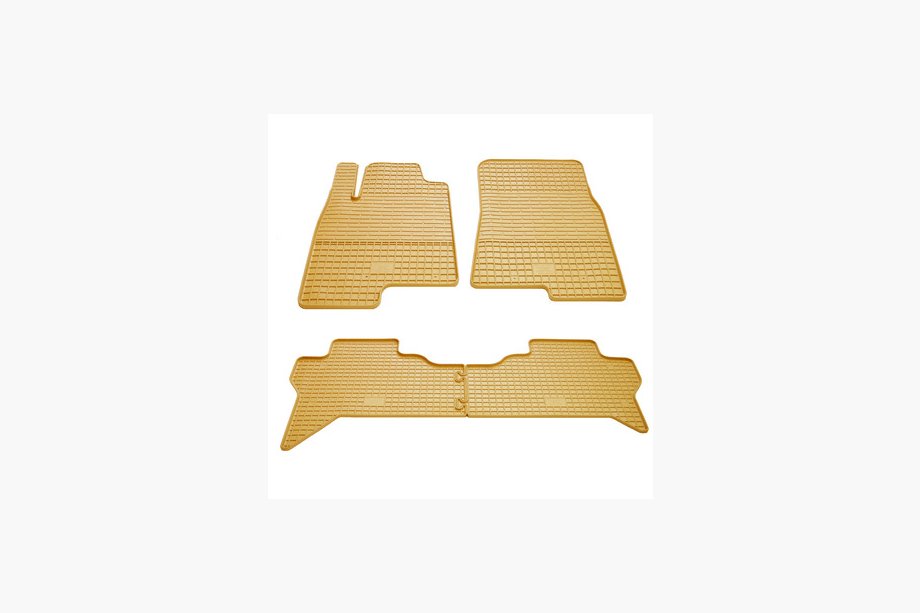 Mitsubishi Pajero Wagon IV 2006–2021 Beige gummimåtter til kabinen (4 stk., Stingray Premium) Image