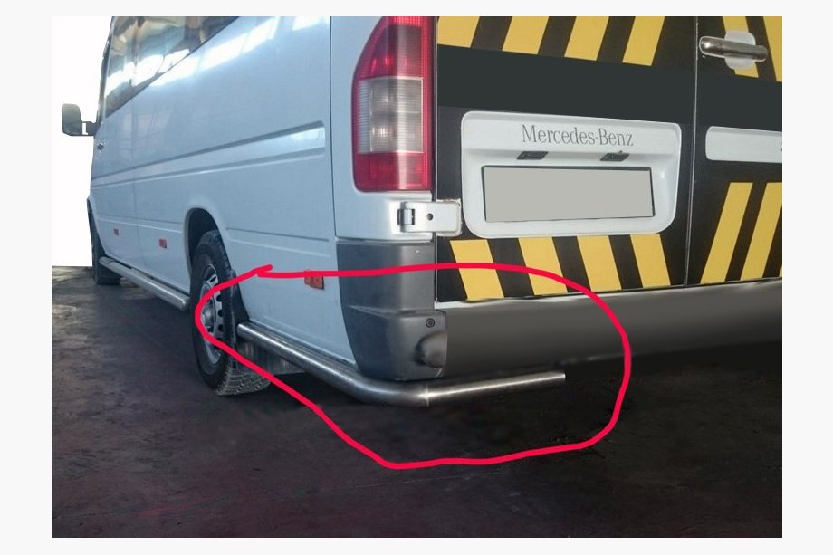 Mercedes Sprinter W901/902/903/904/905 1995–2006 Bageste hjørner AK-SO (rustfrit stål) Image