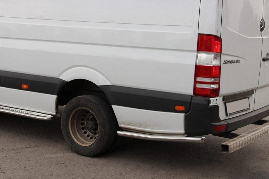 Volkswagen Crafter 2006–2016 Siderør bag baghjulet (2 stk., rustfrit stål) Lang, 70 mm Image