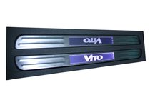 Mercedes Viano 2004–2014 Trådløse dørtrinslister med LED-belysning (2 stk., rustfrit stål) foto 1