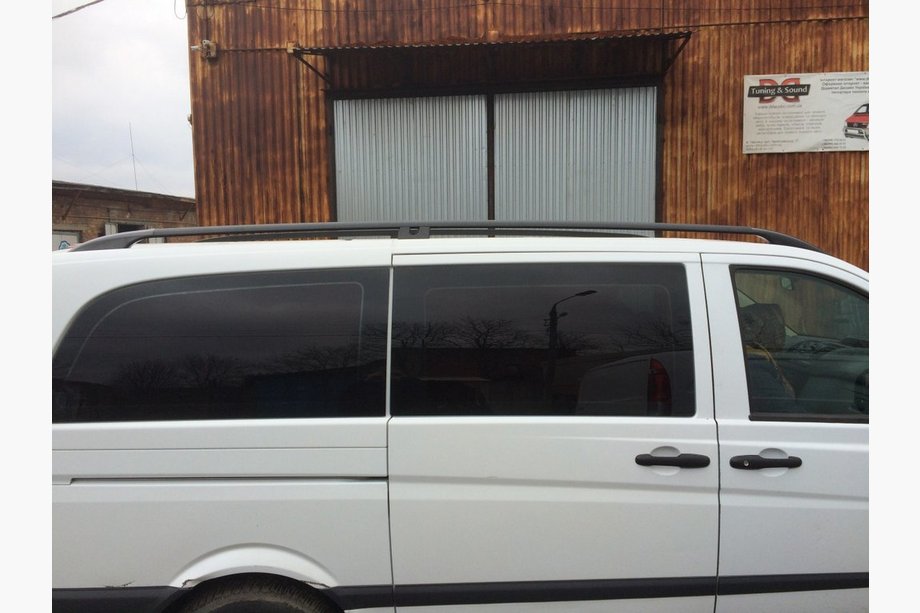 Mercedes Vito W639 2004–2014 Sorte tagrælinger CAN originalt design (metal fødder) Lang akselafstand (LONG) Foto 4