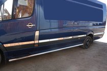 Mercedes Sprinter W906 2006–2018 Dørlister i rustfrit stål ExtraLong. Carmos - tyrkisk stål foto 1