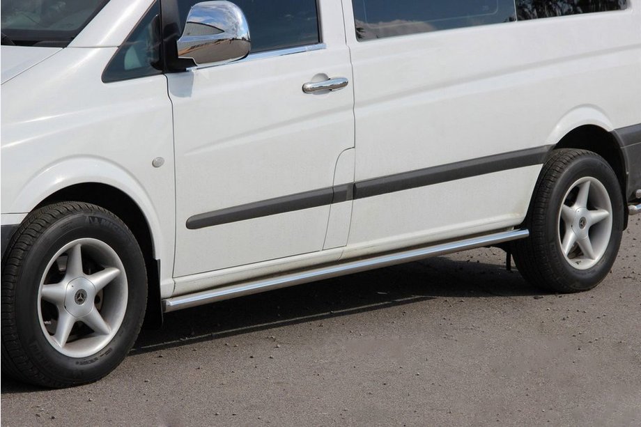 Mercedes Viano 2004–2014 Siderør BB001 (2 stk., rustfrit stål) d60, lang akselafstand (L3) Image