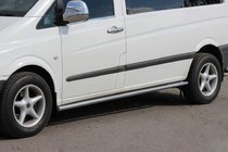 Mercedes Viano 2004–2014 Siderør BB001 (2 stk., rustfrit stål) d60, lang akselafstand (L3) foto 1