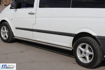 Mercedes Viano 2004–2014 Siderør BB001 (2 stk., rustfrit stål) d60, lang akselafstand (L3) foto 2