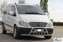 Mercedes Vito W639 2004–2014 Bullbar WT004-Plus med sidebøjler (rustfrit stål) foto 2