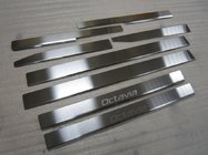 Skoda Octavia II A5 2010–2013 Krom dørtrinslister Nataniko (8 stk., rustfrit stål) Standard - Lohmann tape, 0,5 mm foto 3