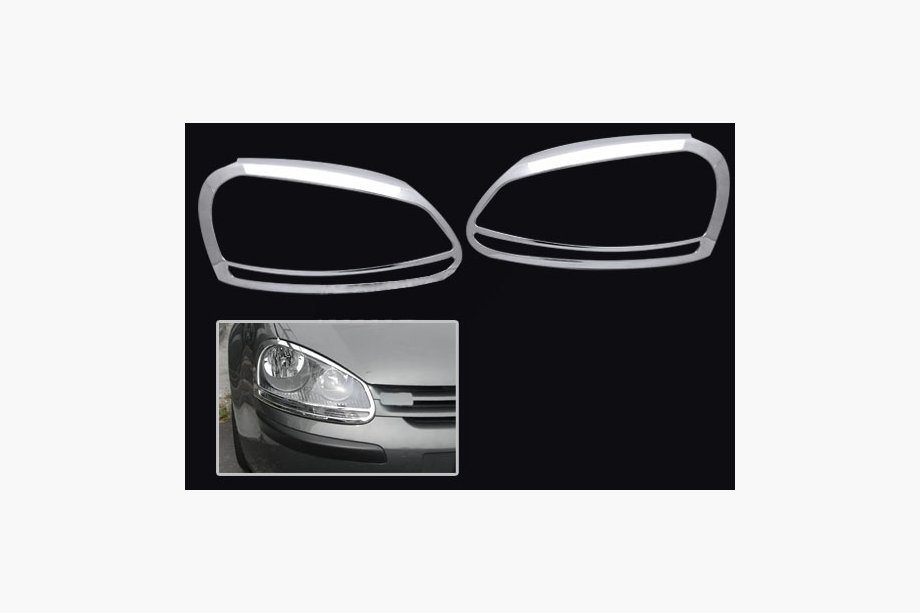 Volkswagen Golf 5 2003–2009 Krom forlygterammer (2 stk., plast) Image