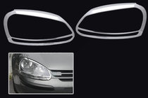 Volkswagen Golf 5 2003–2009 Krom forlygterammer (2 stk., plast) foto 1