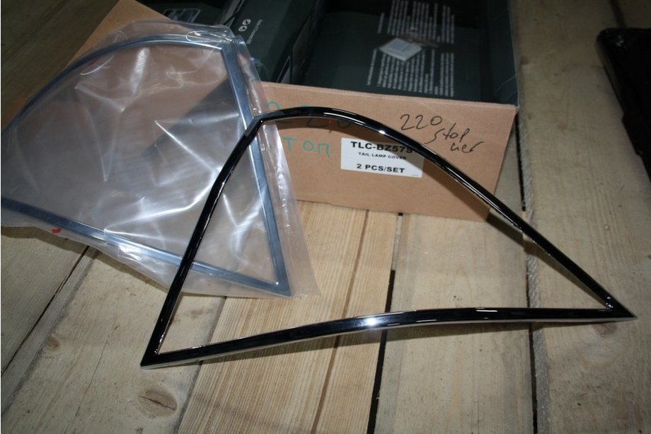 Mercedes S-class W220 1998–2005 Krom baglygtecovers (2 stk., plast) Image