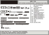 Mercedes E-klasse W124 1984–1997 Instrumentbordslister (Hartman) TILBUD! Aluminium foto 1