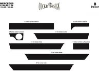 Mercedes E-klasse W124 1984–1997 Instrumentbrætpanel-indsatser (Meric) Trælook foto 2