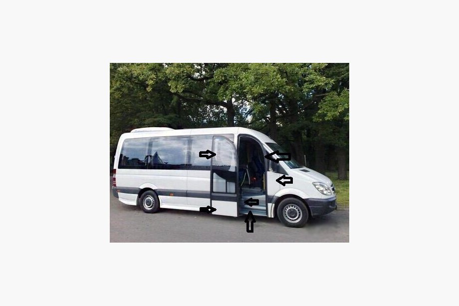 Volkswagen Crafter 2006–2016 Kompletsæt til passagerdør Image