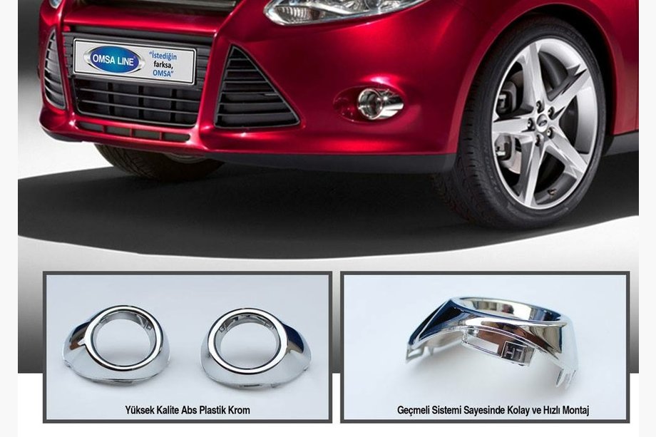 Ford Focus III 2011–2017 Kromrammer til tågelygter (2 stk., plast) Image