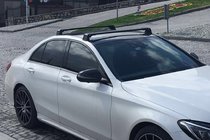 Mercedes C-klasse W205 2014–2021 Tværstænger til originale monteringspunkter (2 stk., låsbare) Sort foto 1