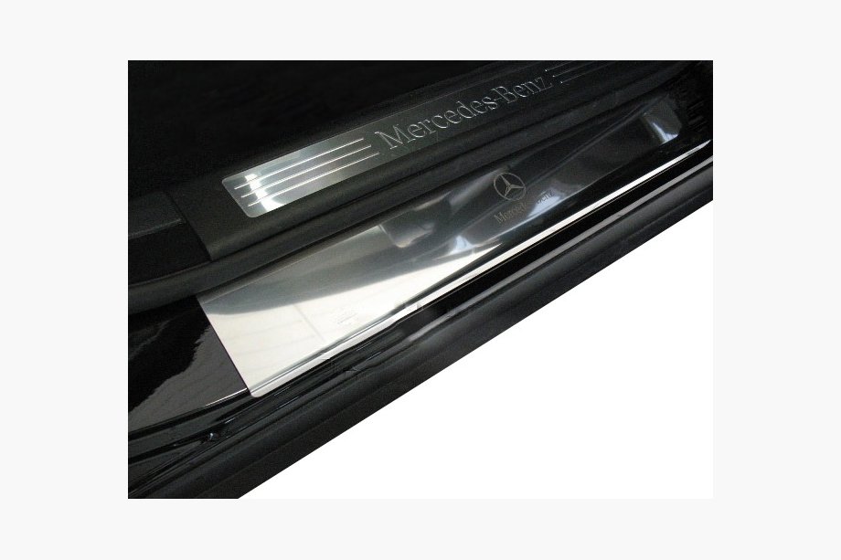Mercedes ML W164 2005–2011 Dørtrinslister Nathaniko (4 stk., rustfrit stål) Standard - Lohmann tape, 0,5 mm Image