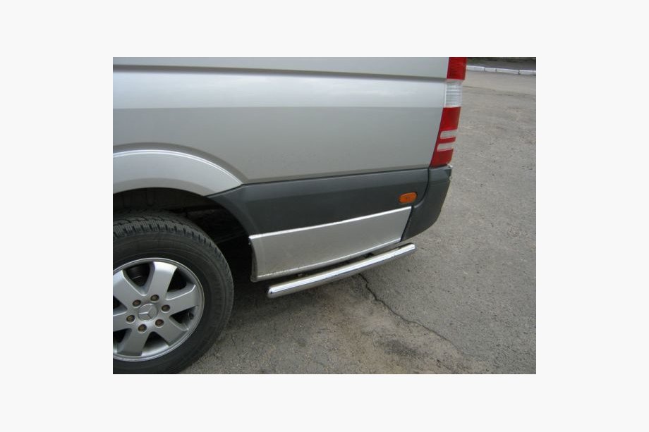 Mercedes Sprinter W907/W910 2018– Siderør bag baghjulet (2 stk., rustfrit stål) Lang akselafstand, 60 mm Foto 5