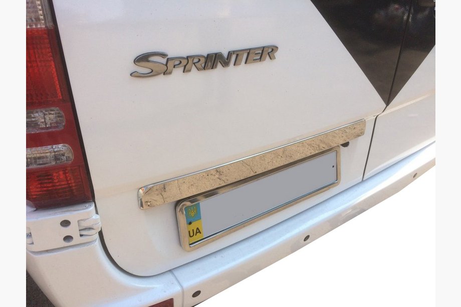 Mercedes Sprinter W906 2006–2018 Rustfri stålliste over nummerplade Image