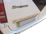Mercedes Sprinter W906 2006–2018 Rustfri stålliste over nummerplade foto 1