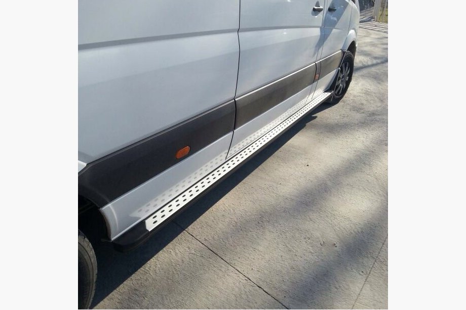 Volkswagen Crafter 2006–2016 Sidetrin DOT-Line (sæt, 2 stk., aluminium) Image