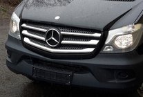 Mercedes Sprinter W906 2006–2018 Kølergrill-lister (2013↗, rustfrit stål) OmsaLine - italiensk rustfrit stål foto 1