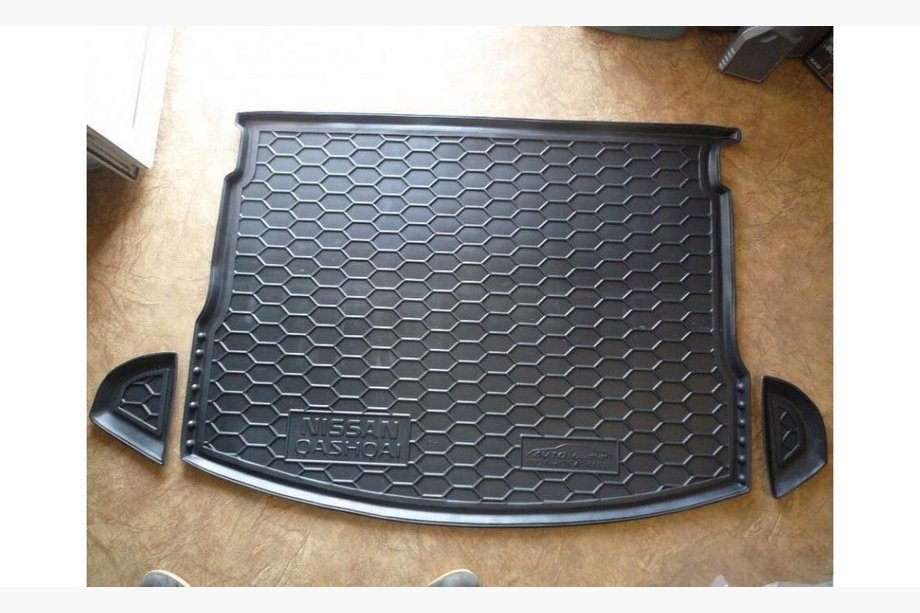 Nissan Qashqai 2007–2010 Bagagerumsmåtte til fuldstørrelse reservehjul (Autogumm, gummi) Image
