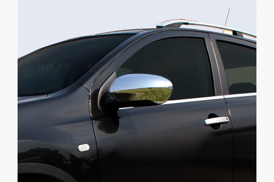Nissan Qashqai 2010–2014 Krom spejldæksler Carmos (sæt 2 stk., plast) Image