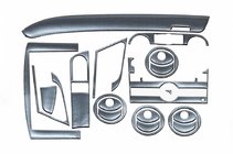 Chevrolet Aveo T250 2005–2011 Instrumentpanelbeklædninger (stort sæt) Aluminium foto 1