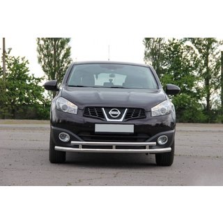 Forreste dobbeltrørs kofangerbøjle ST016 (rustfrit stål) Nissan Qashqai 2010–2014 foto 1
