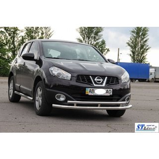 Forreste dobbeltrørs kofangerbøjle ST016 (rustfrit stål) Nissan Qashqai 2010–2014 foto 3