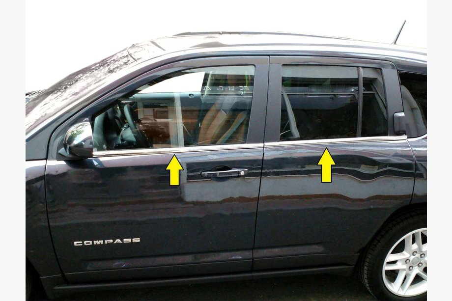Jeep Compass 2006–2016 Nedre vinduesliste (rustfrit stål) Image