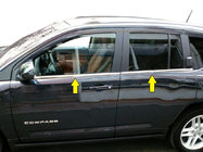 Jeep Compass 2006–2016 Nedre vinduesliste (rustfrit stål) foto 1