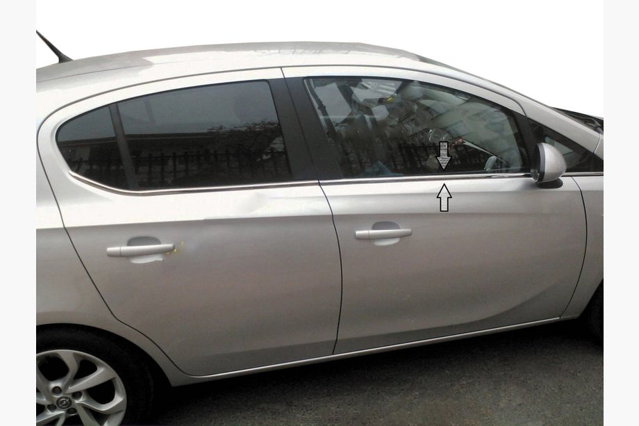 Opel Corsa E 2015–2019 Vinduesrammelister (6 stk., rustfrit stål) Image