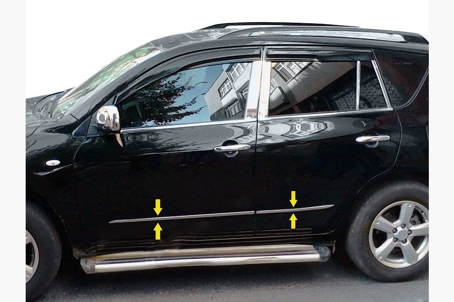 Toyota Rav 4 2006–2013 Dørlister i rustfrit stål Image