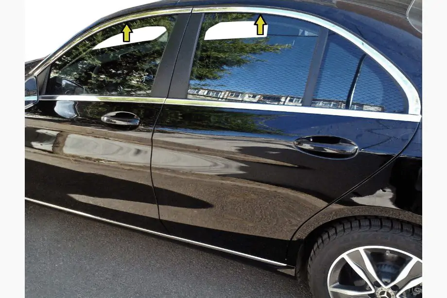 Mercedes C-klasse W205 2014–2021 Øvre vindueskantliste (rustfrit stål) Image