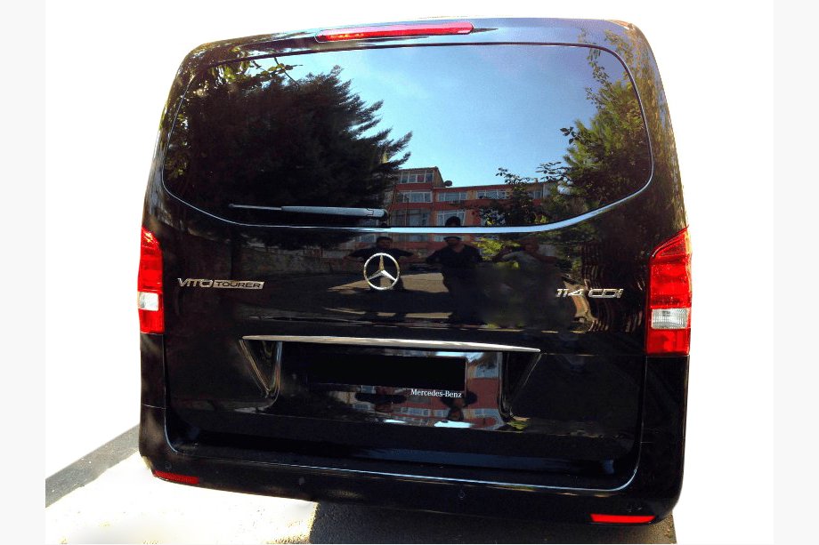 Mercedes Vito/V-klasse W447 2014– Smal nummerpladeliste i rustfrit stål Image