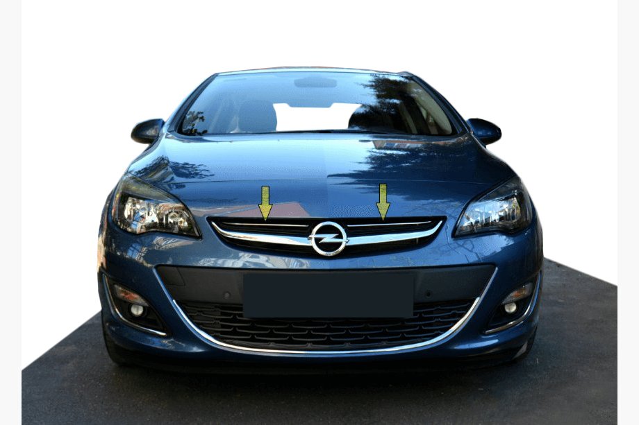 Opel Astra J 2009–2015 Frontgrill-lister 2012-2015 (rustfrit stål) Image