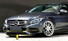 Mercedes C-klasse W205 2014–2021 NEDSAT! Kofangerbeskytter V1 (rustfrit stål) foto 1