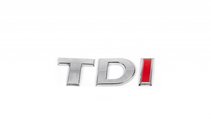 Volkswagen T5 2010–2015 TDI emblem (kursiv skrifttype) Helt krom foto 1