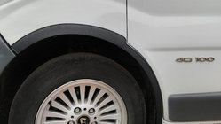 Nissan Primastar 2002–2014 Hjulskærmskantslister (4 stk., sorte) 2007-2015, Sort metal foto 1