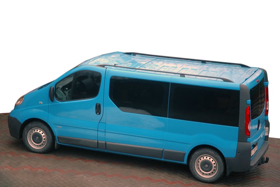 Nissan Primastar 2002–2014 Sorte tagrælinger Lang akselafstand, plastfødder Image