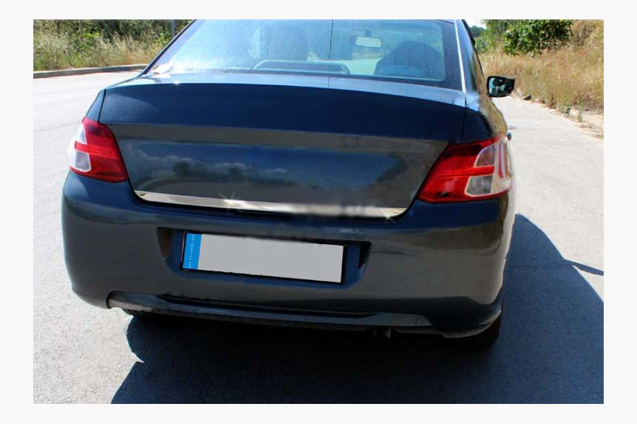 Peugeot 301 2012– Bagagerumskantbeskytter i rustfrit stål Carmos - Tyrkisk stål Image