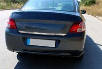 Peugeot 301 2012– Bagagerumskantbeskytter i rustfrit stål Carmos - Tyrkisk stål foto 1