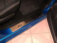Peugeot 207 2006–2014 Dørtrinslister Nathaniko (4 stk., rustfrit stål) Standard - Lohmann tape, 0,5 mm foto 1